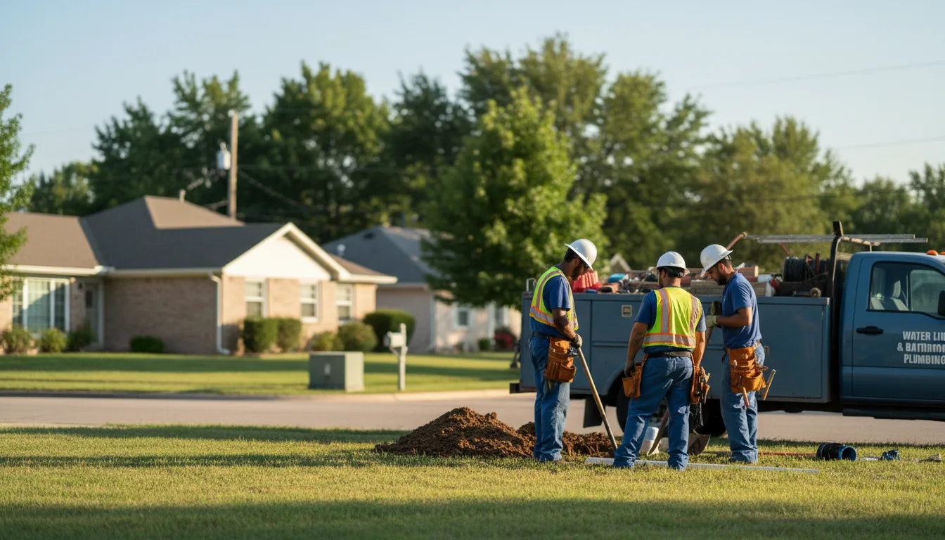 Residential water line and bathroom plumbing service in Malden, MA